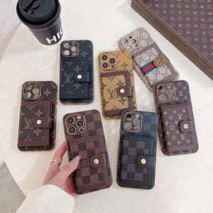 大人気 LOUIS VUITTON ルイヴィトン iPhone 15/15 Pro/15 Pro Max/14/14 Pro/14 Pro Max/13/13 Pro Max/12/12 Pro ケース ブランド バックポケット付き携帯カバ ー [#case20240808]