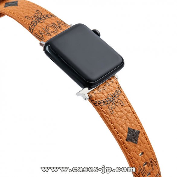 2021 人気 MCM Apple Watch Series 1/2/3/4/5 バンド 腕時計交換バンド 男女兼用[#case2021030411]